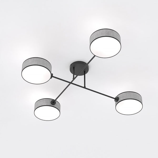 Maga 4-light ceiling light grey
