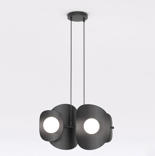 4-light black pendant light