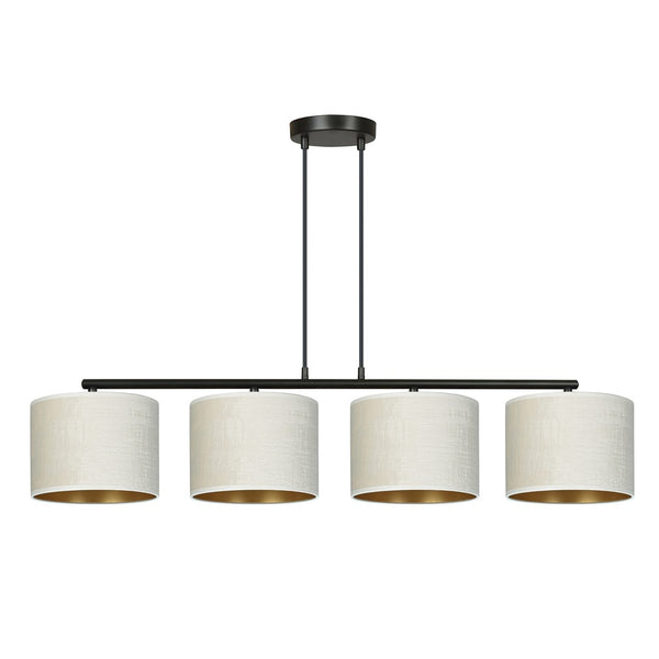 Hilde 4-light black and white pendant light