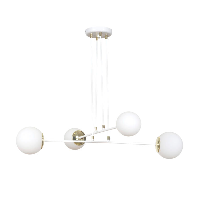 Ognis 4-light white pendant light