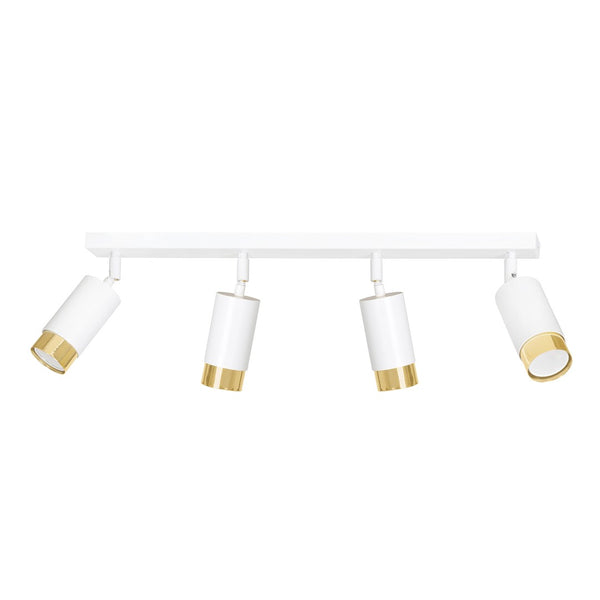 Hiro 4-light ceiling lamp white and gold