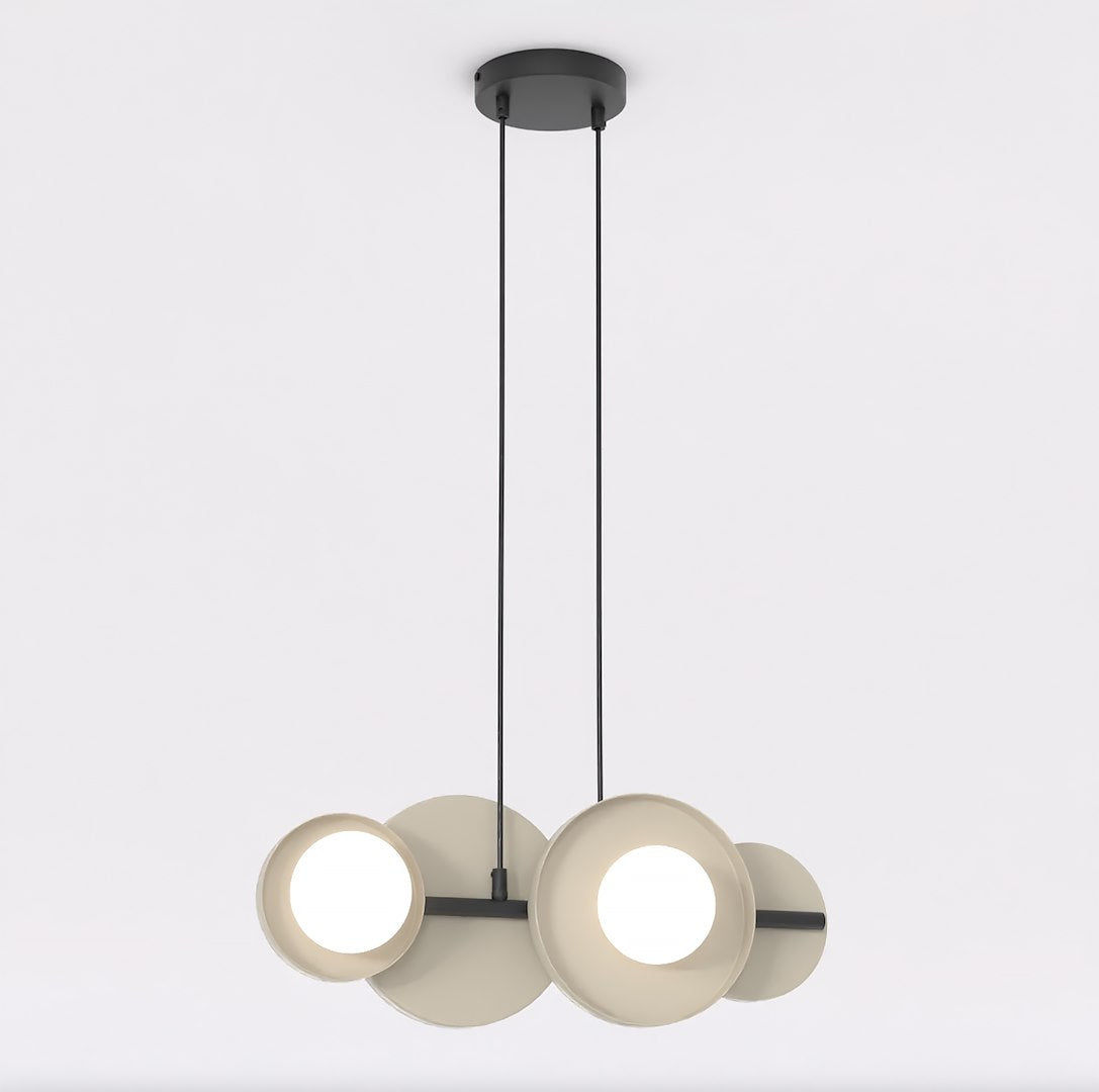 4-light black chandelier
