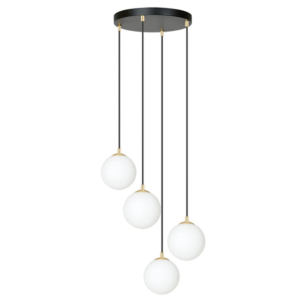 Royal 4-light black pendant light