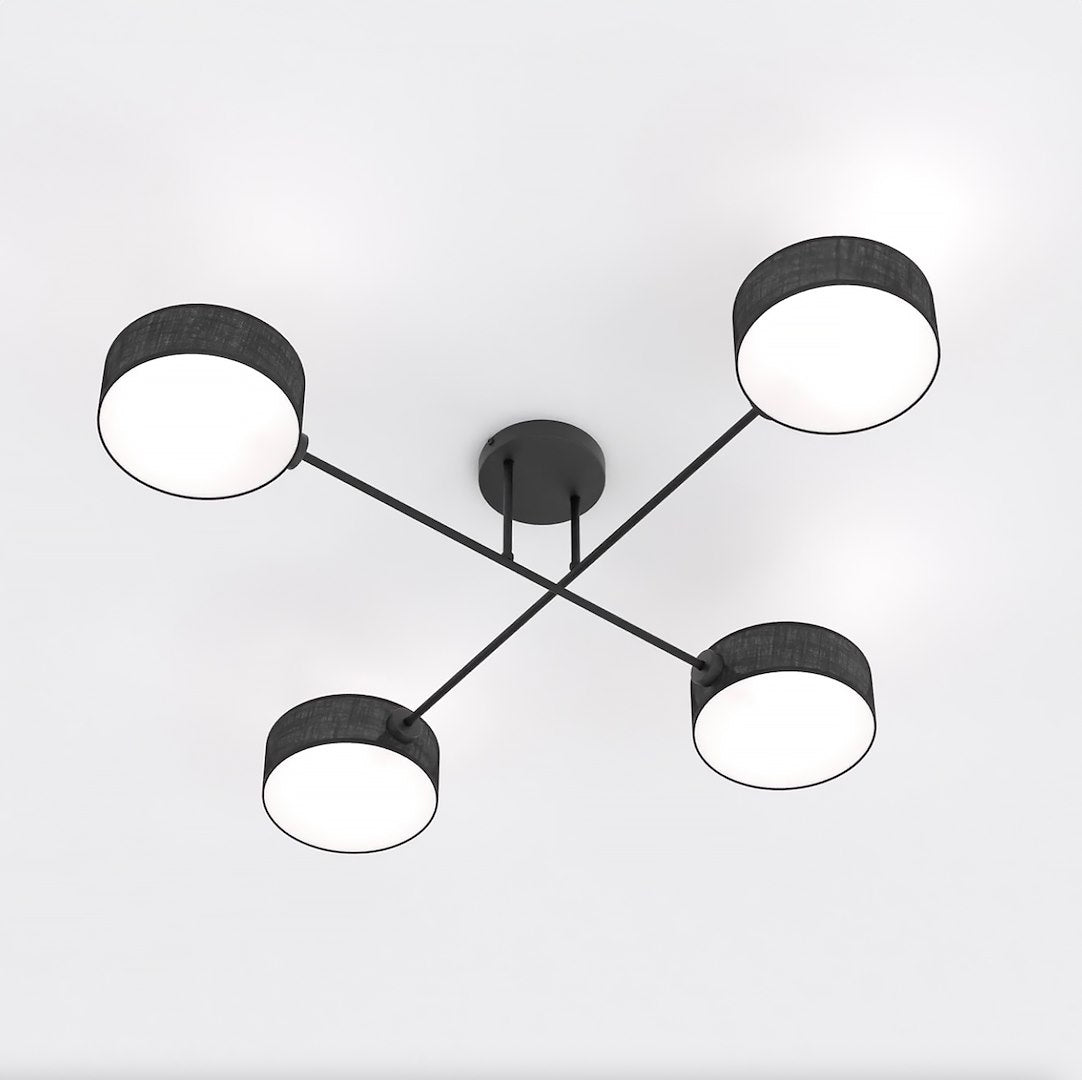 Maga 4-light black ceiling light