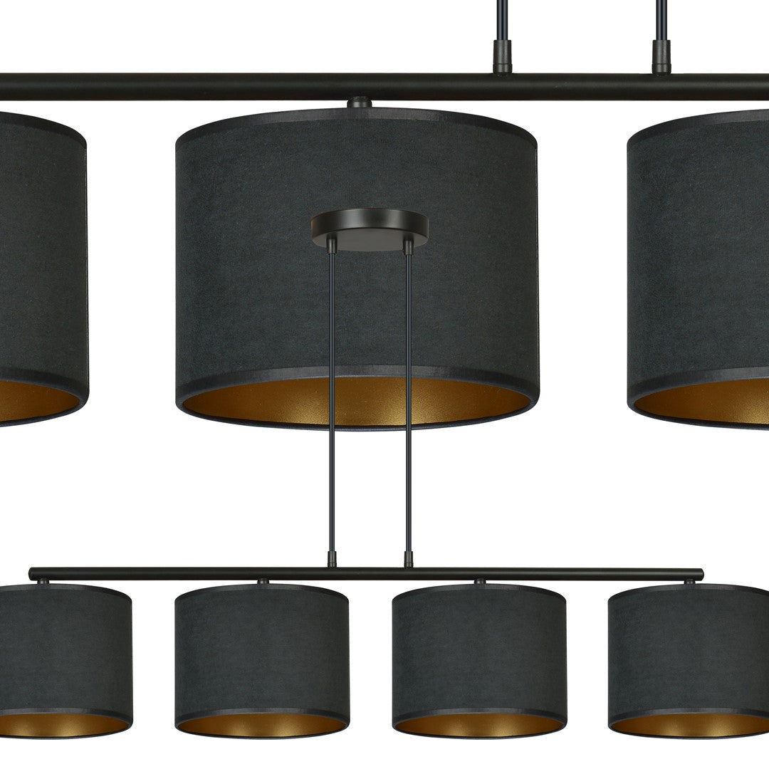 Hilde 4-light black pendant light