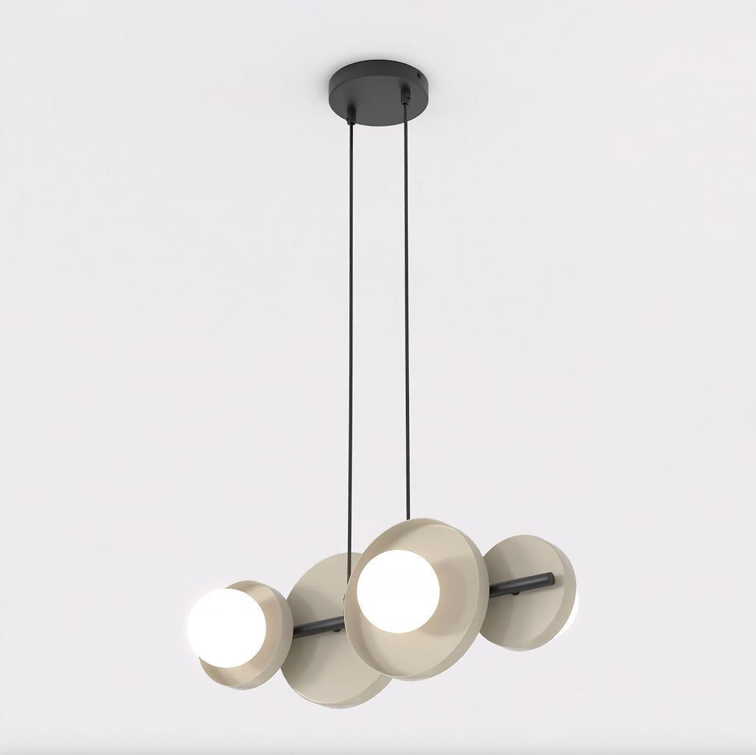 4-light black chandelier