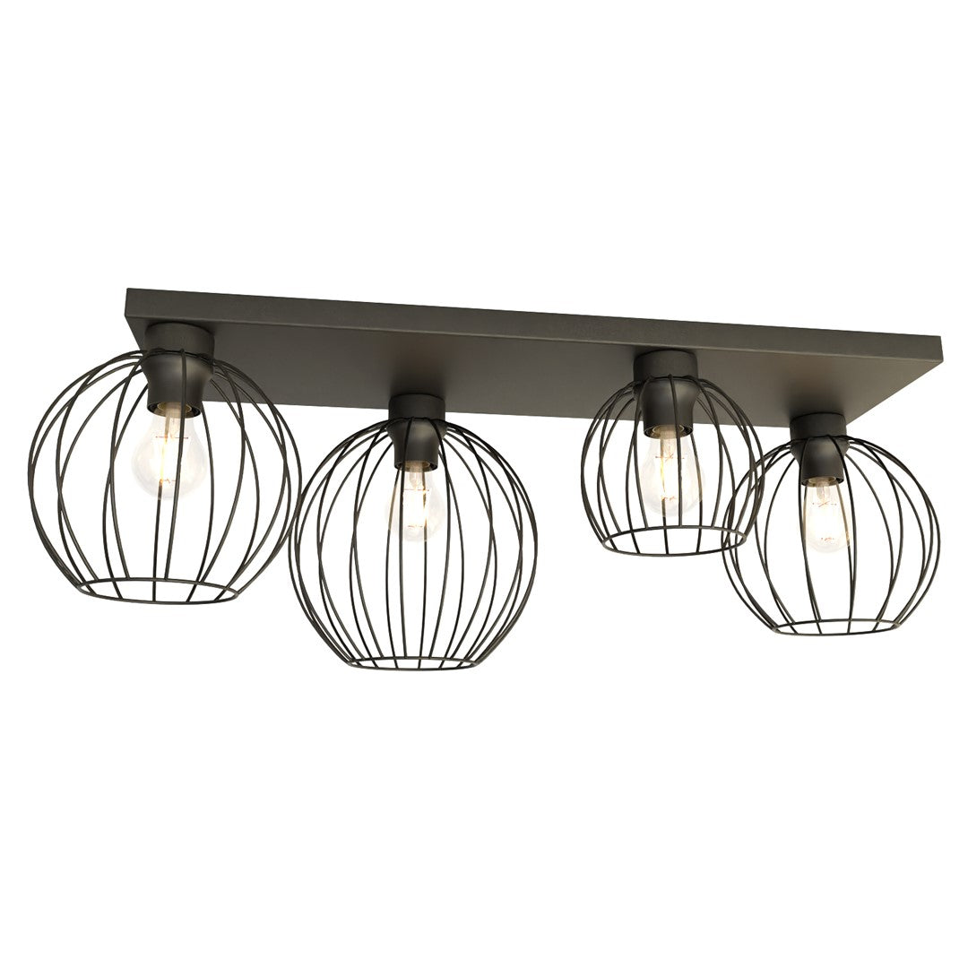 Nest 4-light black pendant light