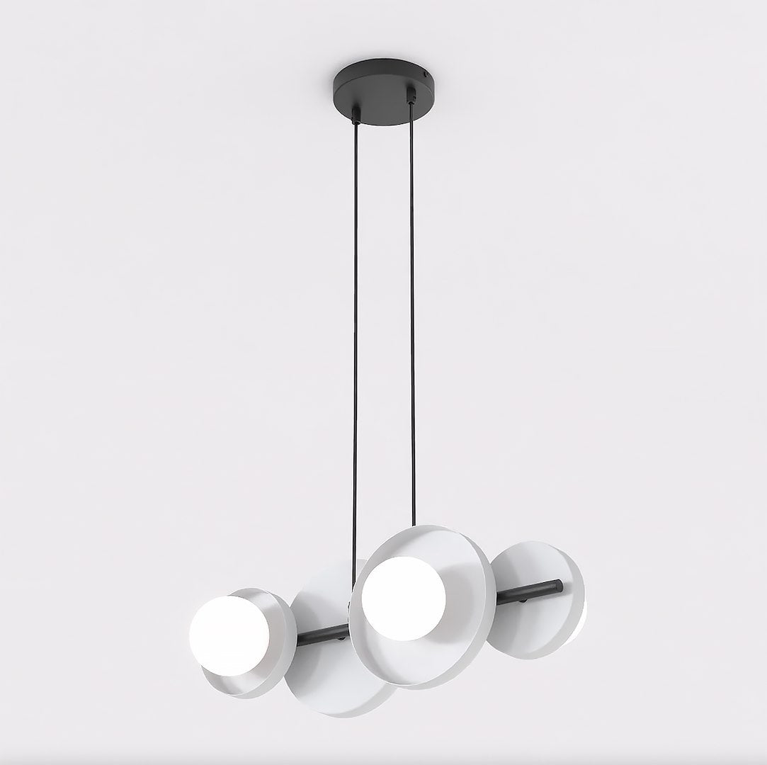 Black and grey 4-light pendant lamp
