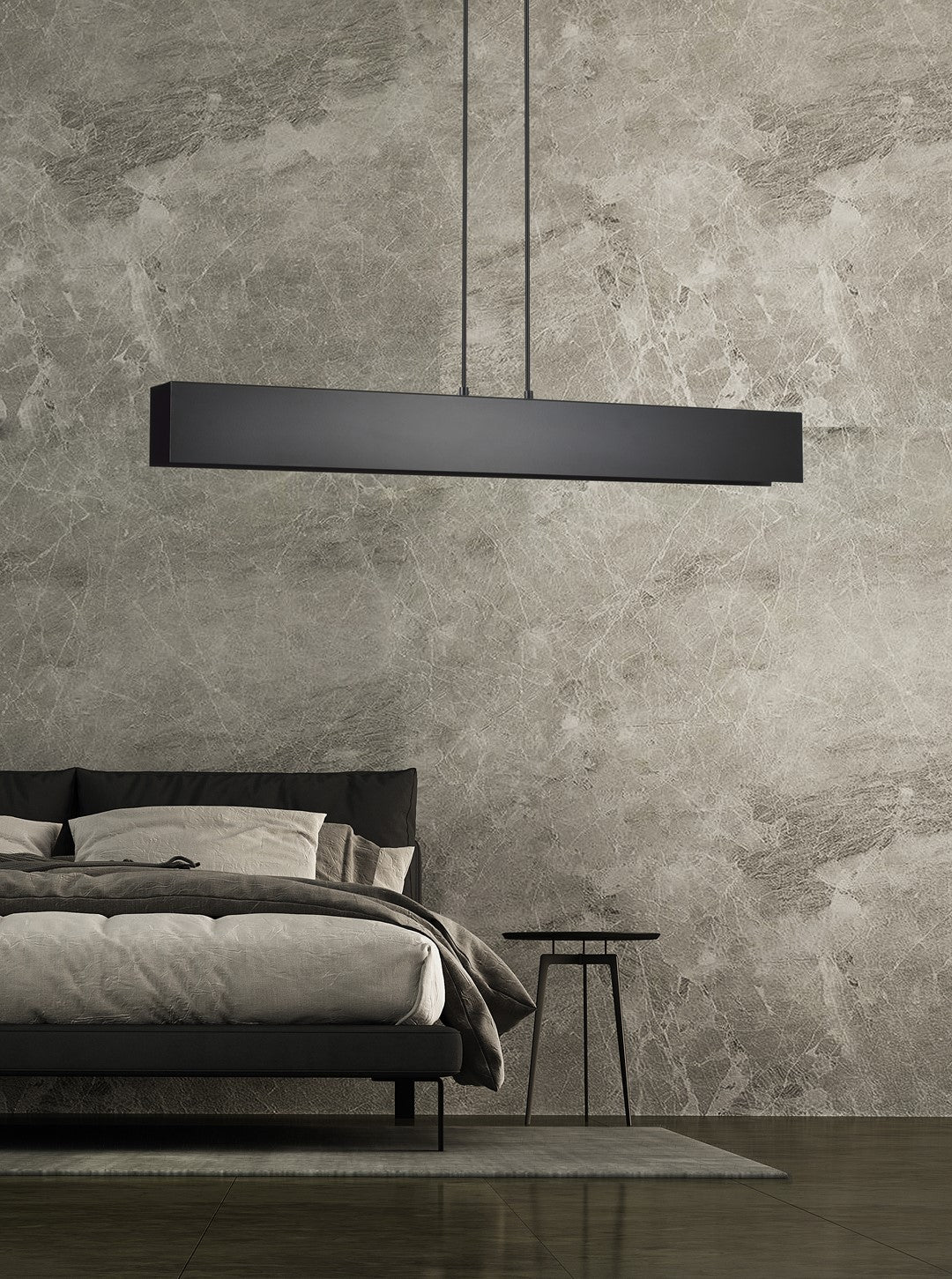 Gentor 4-light black pendant light