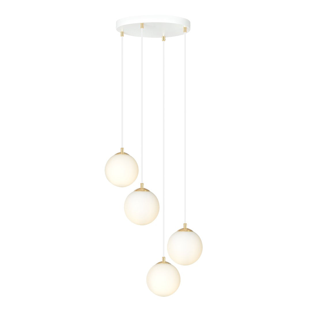 Royal 4-light white pendant light