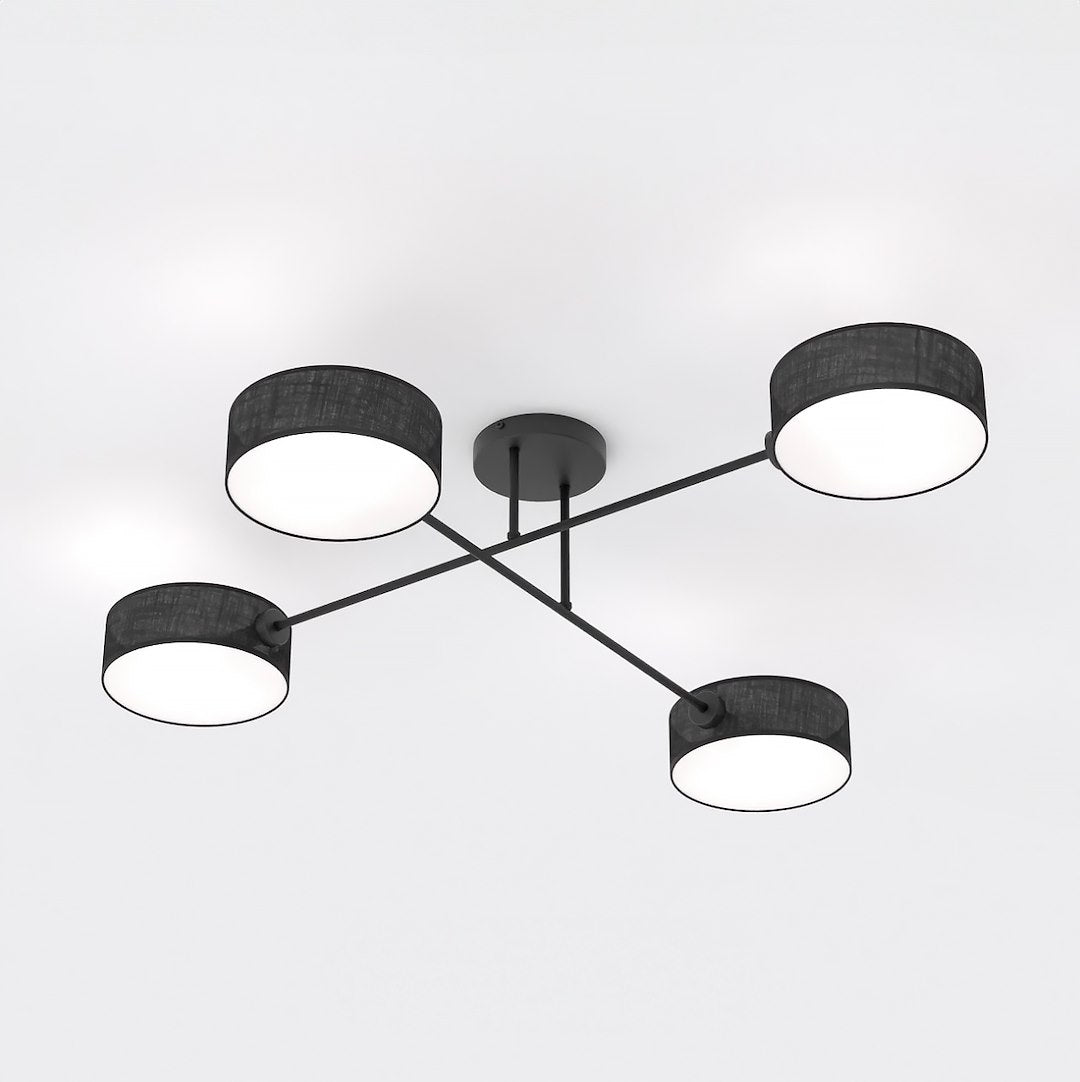 Maga 4-light black ceiling light