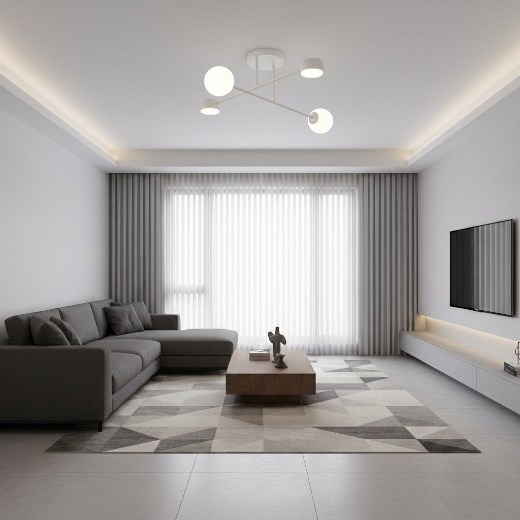 Holon grey ceiling light