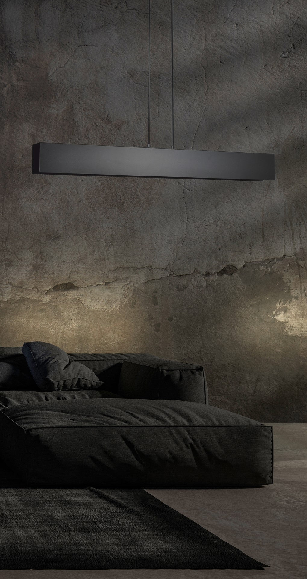 Gentor 4-light black pendant light