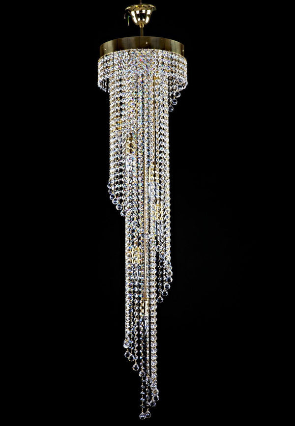 L454CLN spiral crystal pendant light