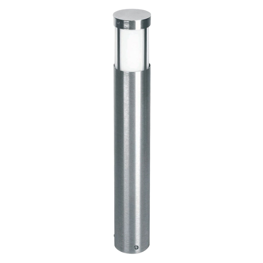 Borne lumineuse d'extérieur Excellente Primo en verre, argenté et blanc, Ø 10,3 cm, IP44
