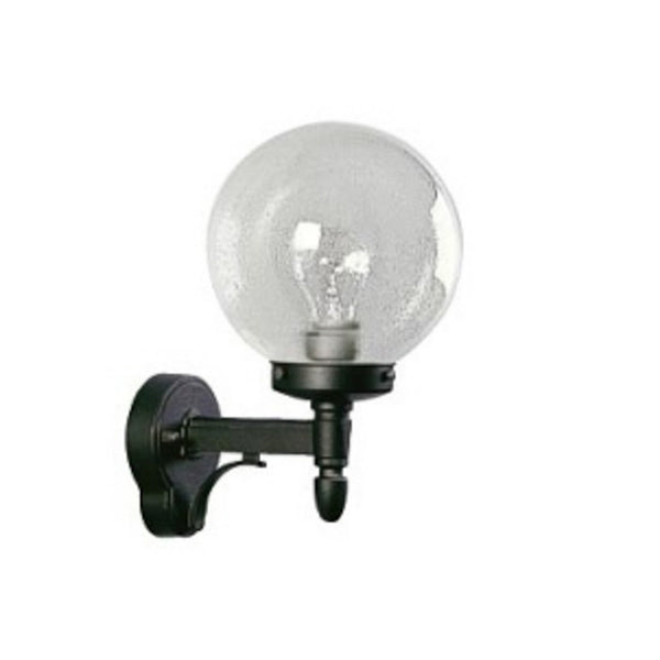 Applique d'extérieur 20 en verre, noir et transparent, hauteur 33 cm, IP44