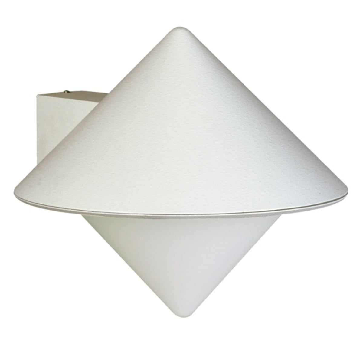 Applique d'extérieur 199 en verre, blanc, Ø 26 cm, IP44