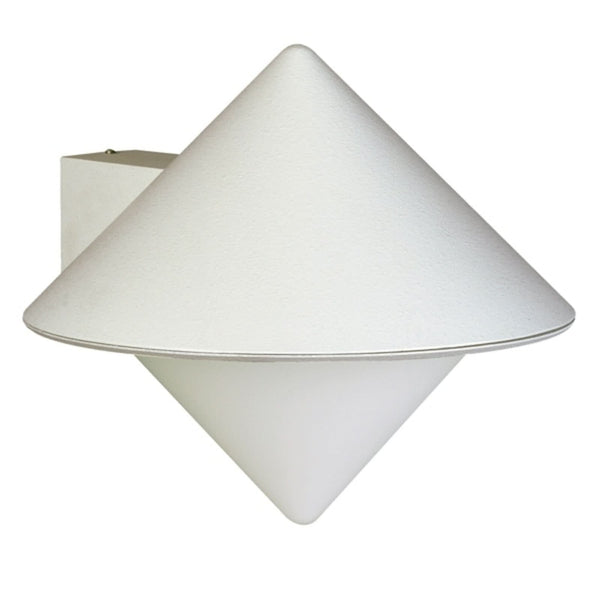 Applique d'extérieur 199 en verre, blanc, Ø 26 cm, IP44