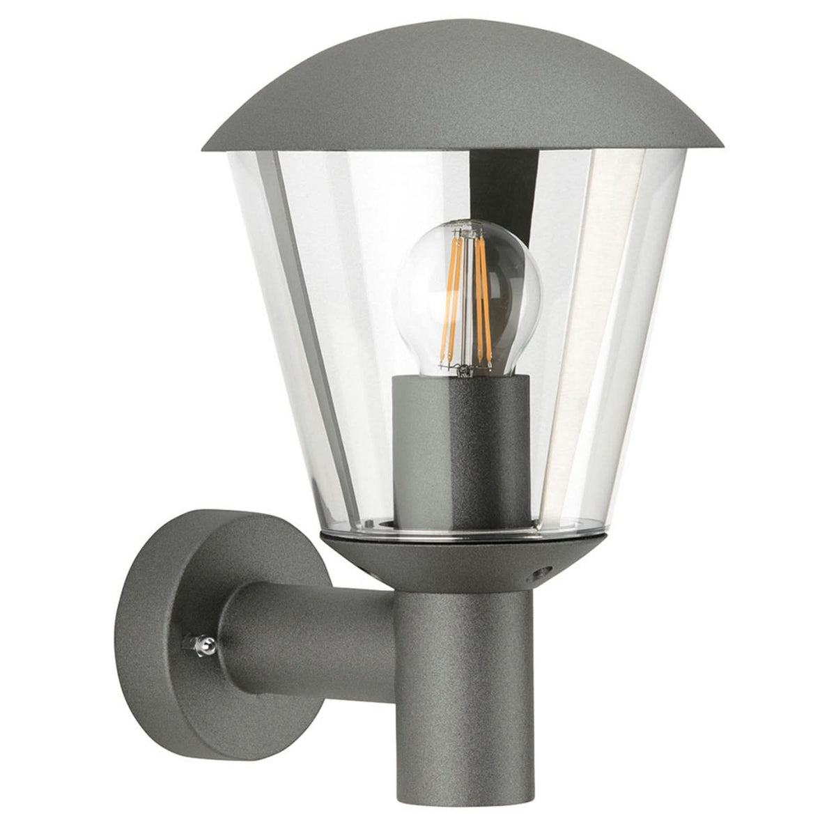 Applique d'extérieur Jorrit en aluminium, anthracite et transparent, Ø 20 cm, IP54