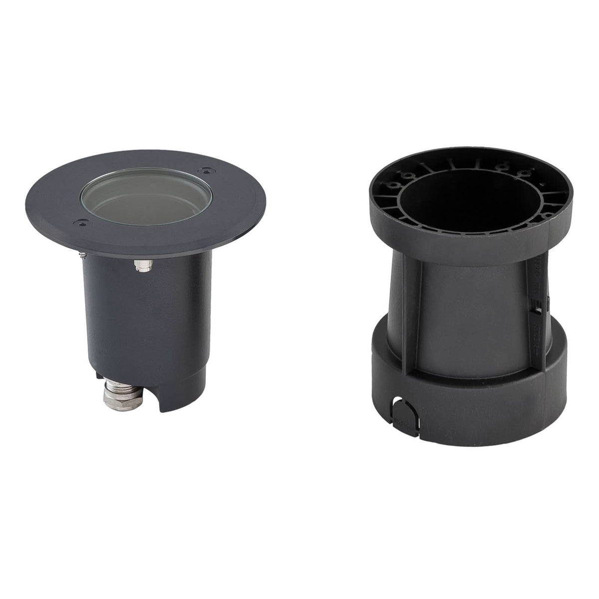 Spot encastré de sol d'extérieur Talpa en aluminium, anthracite, Ø 12,5 cm, 3000 K, 35 W, hauteur 11 cm