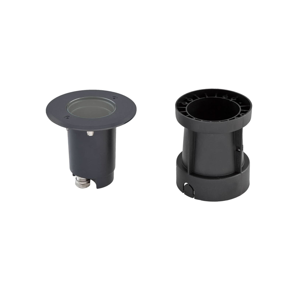 Spot encastré de sol d'extérieur Talpa en aluminium, anthracite, Ø 12,5 cm, 3000 K, 35 W, hauteur 11 cm