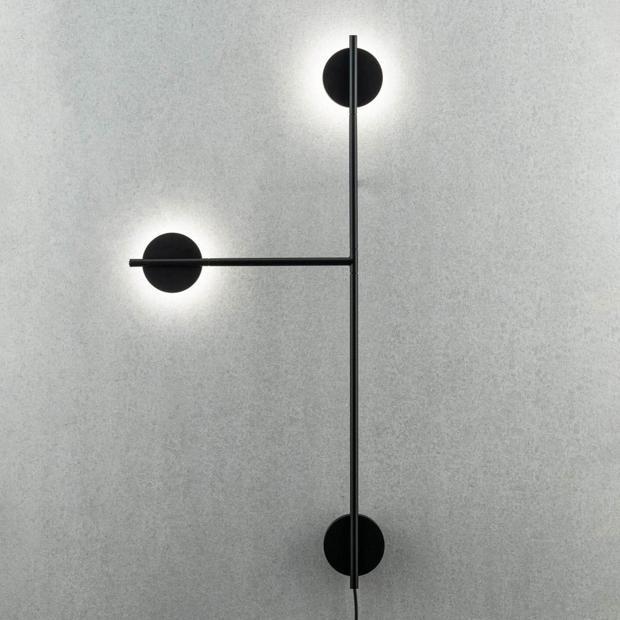 Applique murale LED Igram en aluminium, noir, hauteur 94 cm