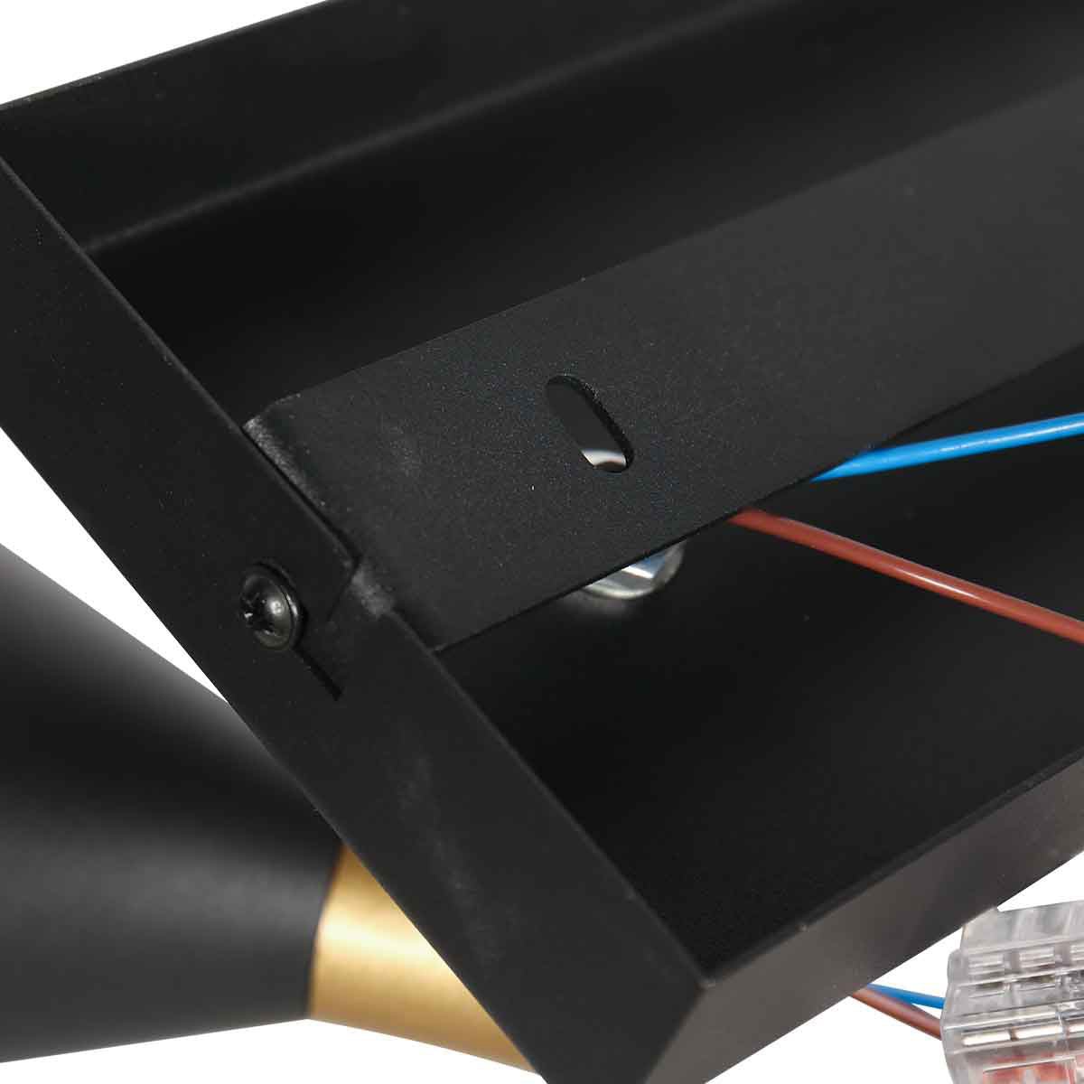 Preto 4109ZW 1-light black spotlight with GU10 sockets