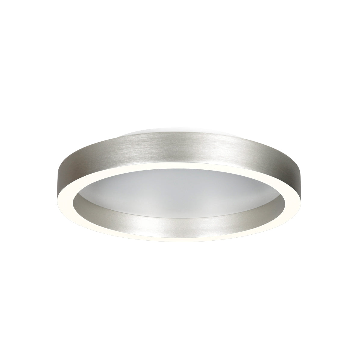 Steel-colored ceiling light Ringlux 4134ST Ø30 cm 2500 lumens
