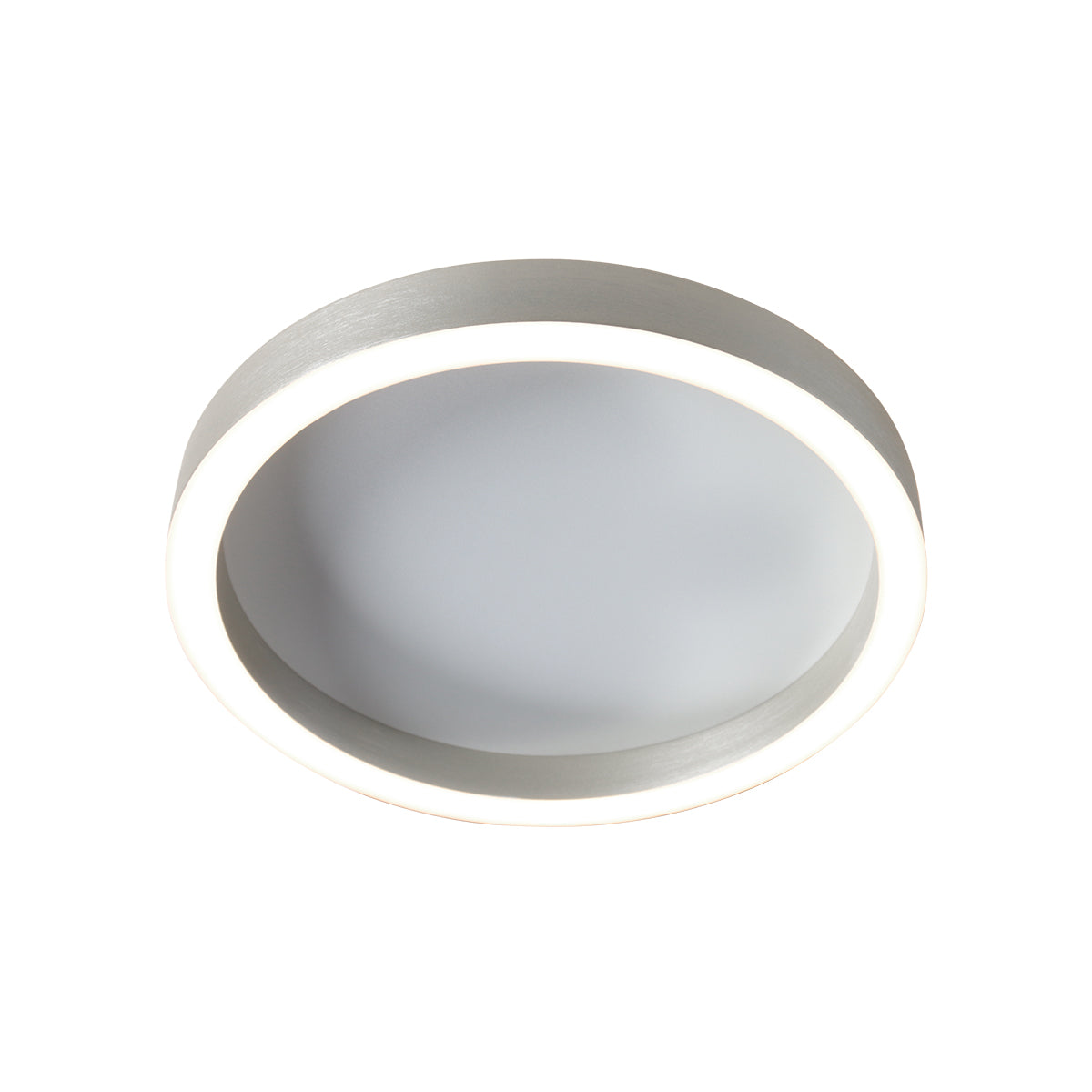 Steel-colored ceiling light Ringlux 4134ST Ø30 cm 2500 lumens