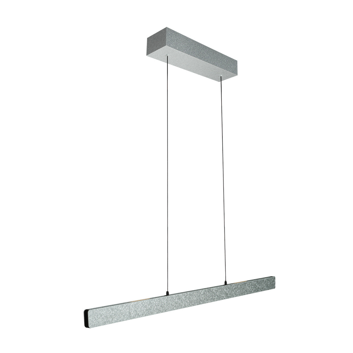 Suspension réglable en hauteur Fluxy, barre champagne 120 cm vue de trois quarts