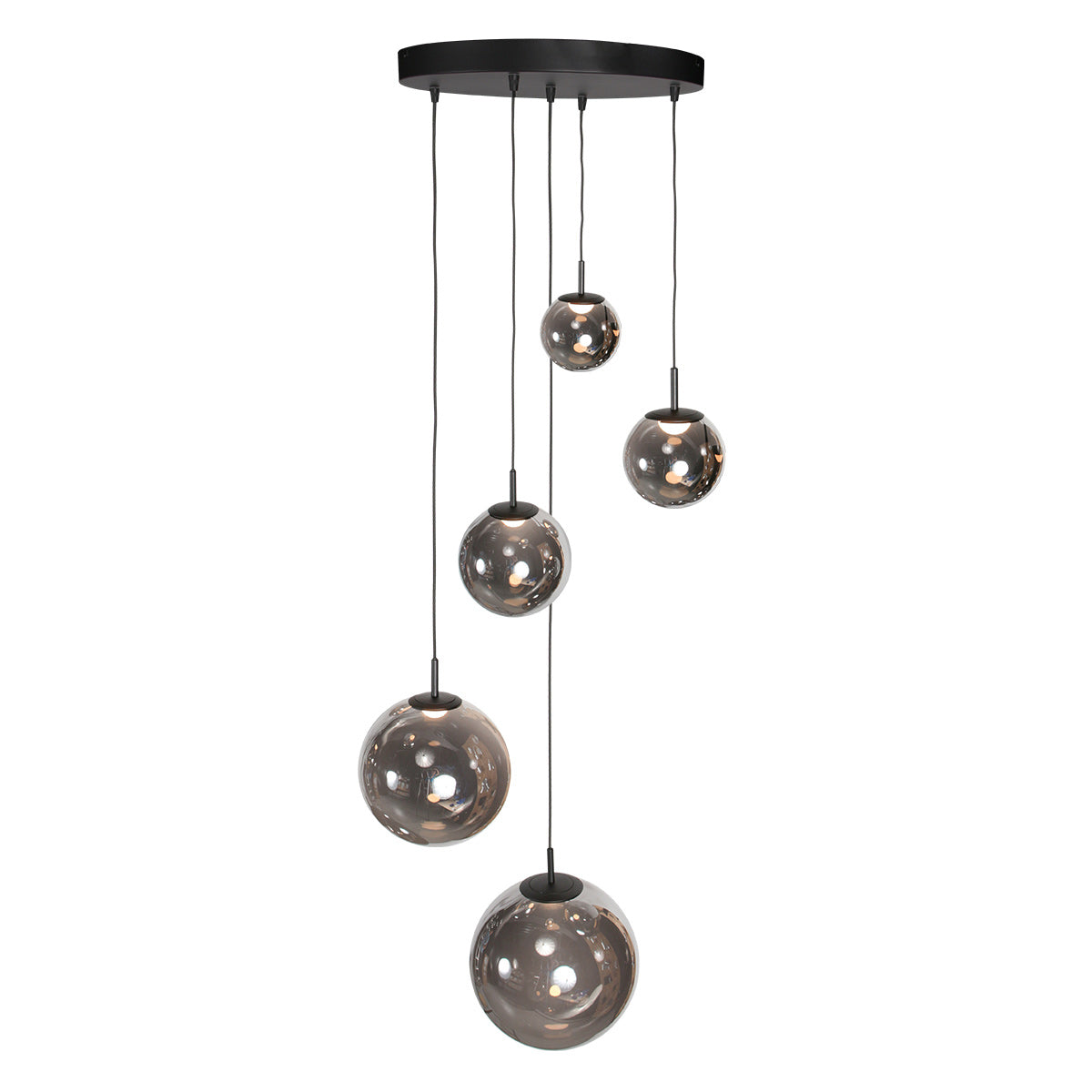 Suspension cascade escalier noire, câble 350 cm Ø 60 cm — vue 8