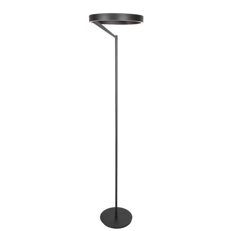 Mykty 4201ZW black round floor lamp – Ø40 cm, height 170 cm, 5200 lumens, with floor dimmer