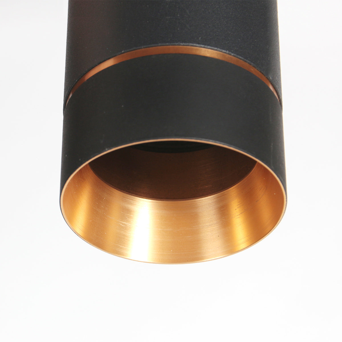 DownLume 4215ZW pendant light – slim and elegant, black with a gold detail