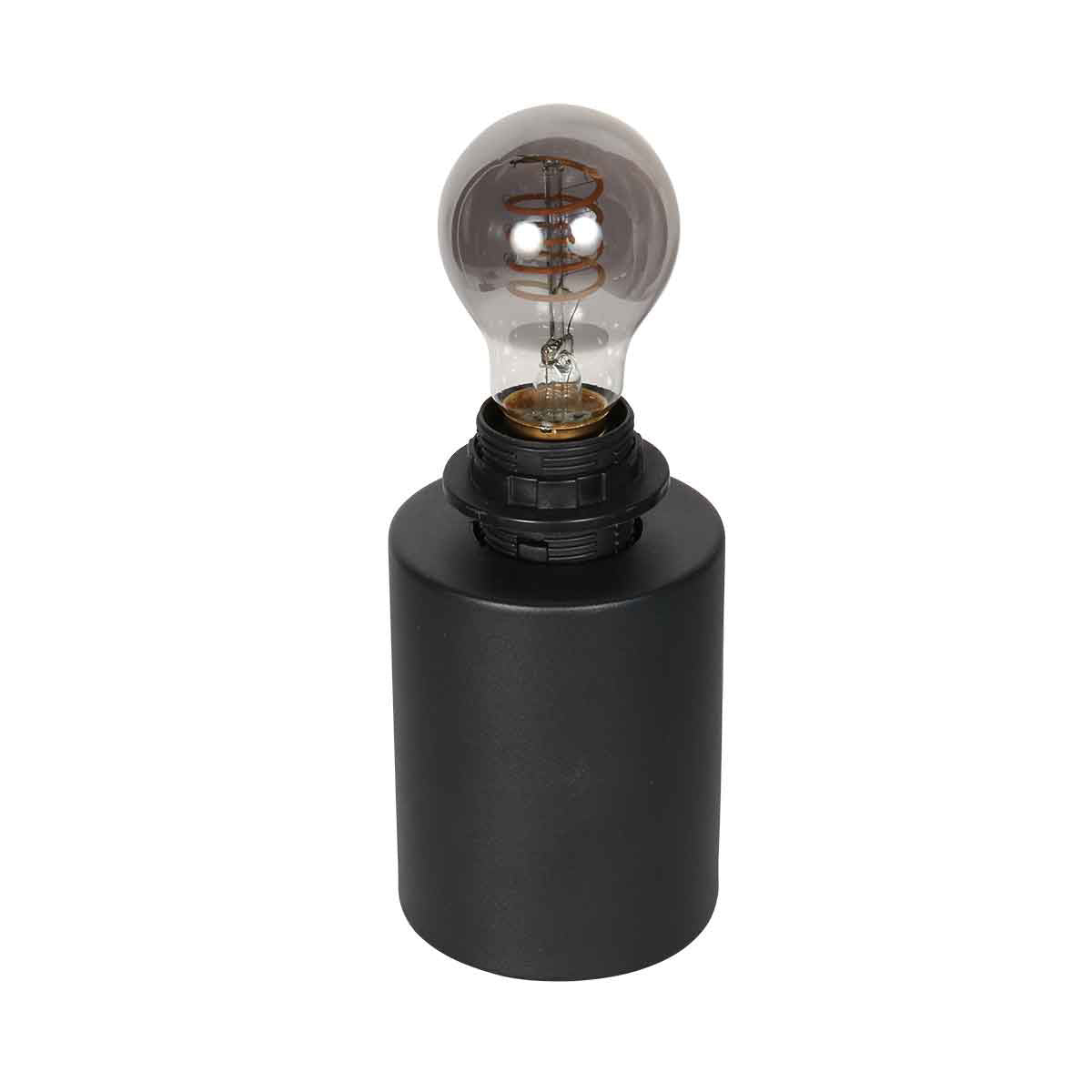 Bloeba 4235ZW table lamp with amber ribbed glass