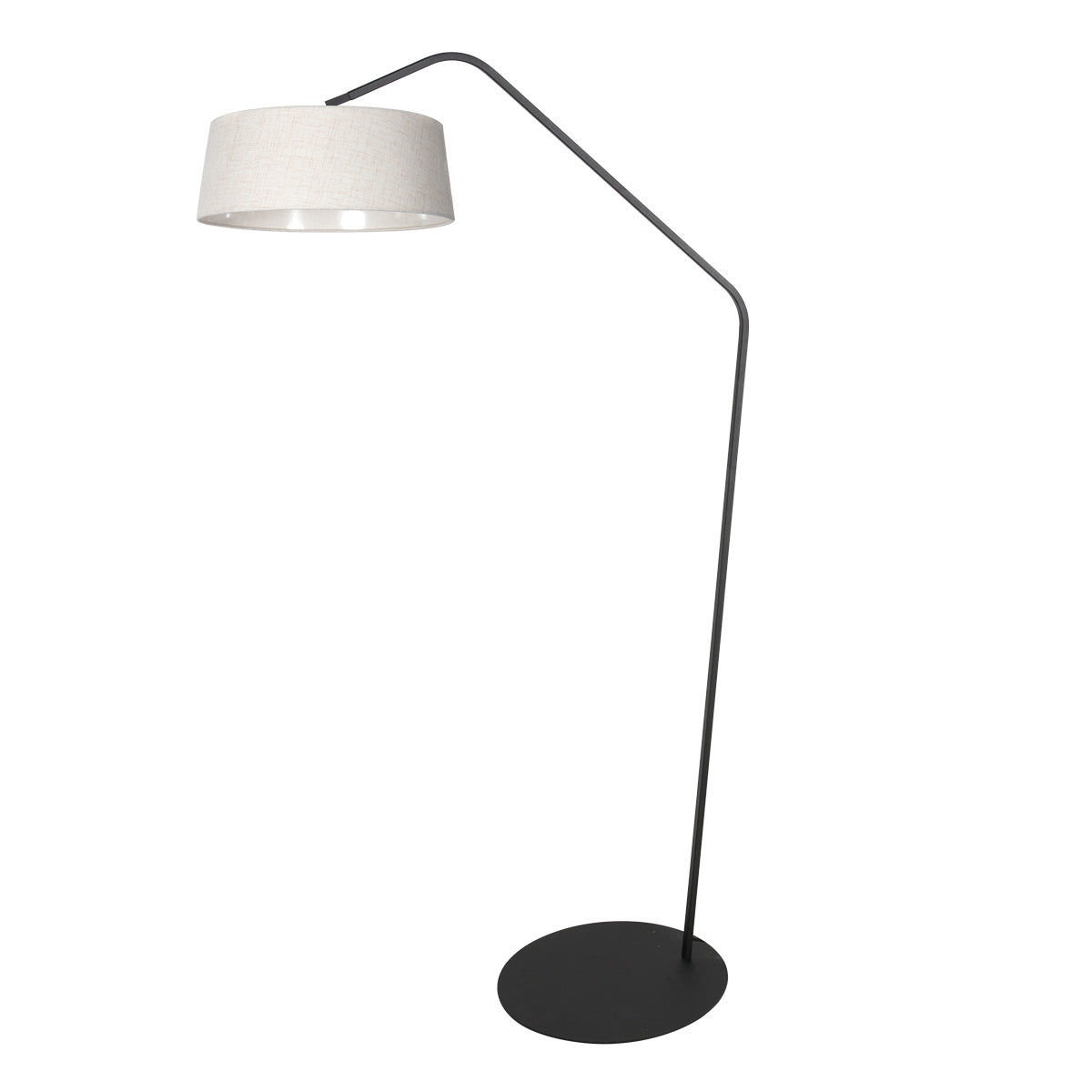 Zig-Zag 4253ZW black floor lamp with white linen lampshade – a unique design and functional use