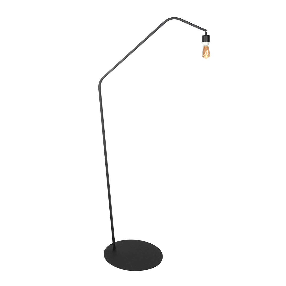 Zig-Zag 4254ZW black floor lamp with grey linen shade – Unique design and functional use