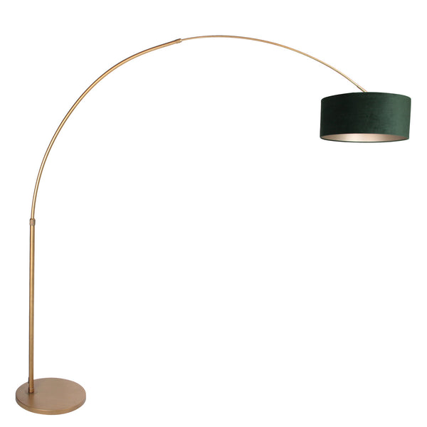 Sparkled Light 4305BR Bronze Arched Floor Lamp – Elegant lighting with velvet lampshade