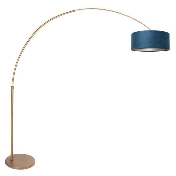 Sparkled Light 4307BR arched floor lamp – Elegant lighting with velvet lampshade