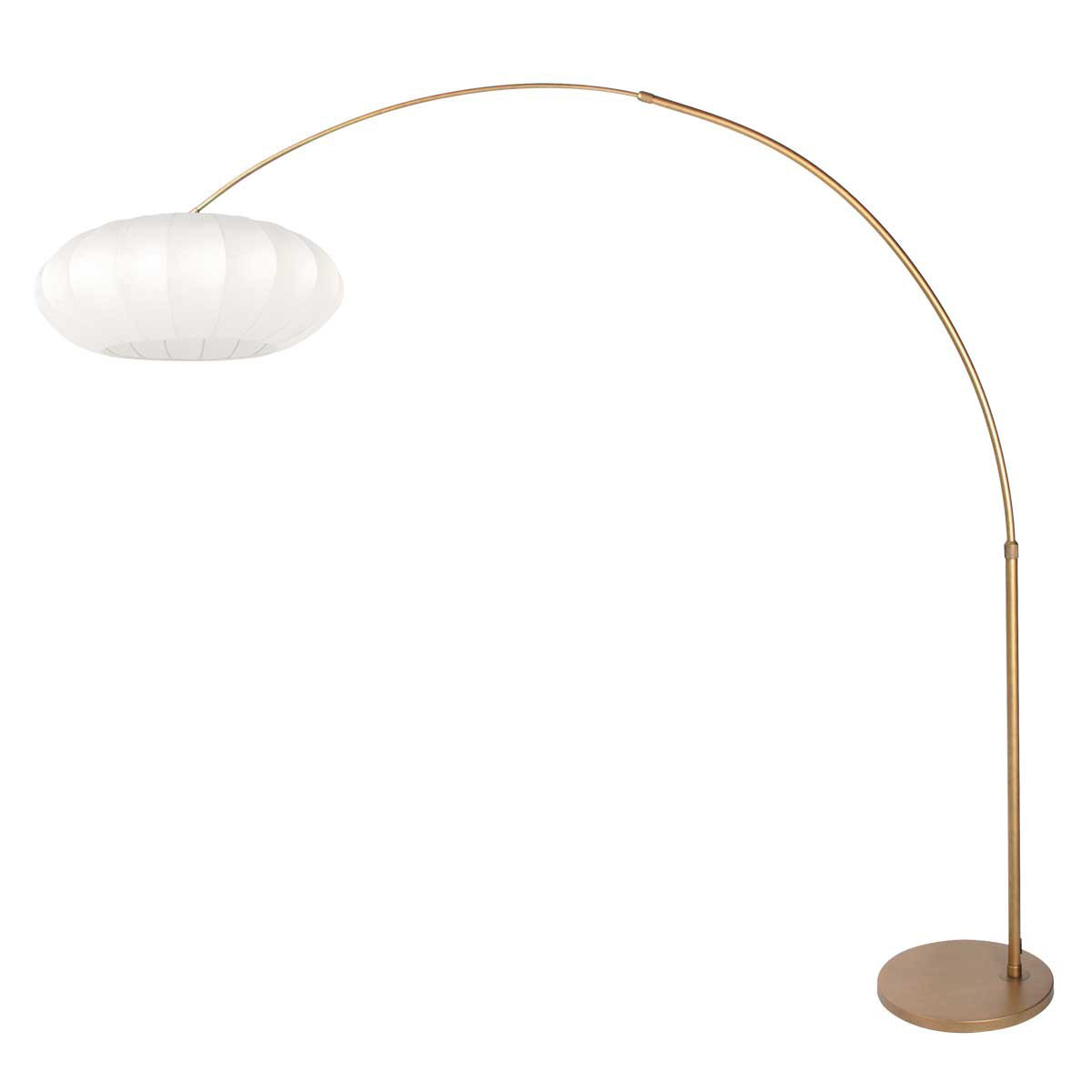 Sparkled Light 4308BR Bronze Arched Floor Lamp – Elegant Lighting with Silk Lampshade