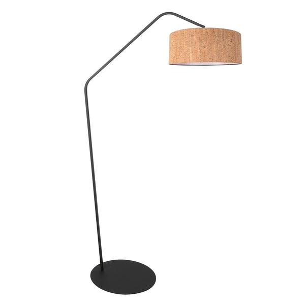 Anne-ZigZag 4339ZW floor lamp – with a black, playful design and cork lampshade