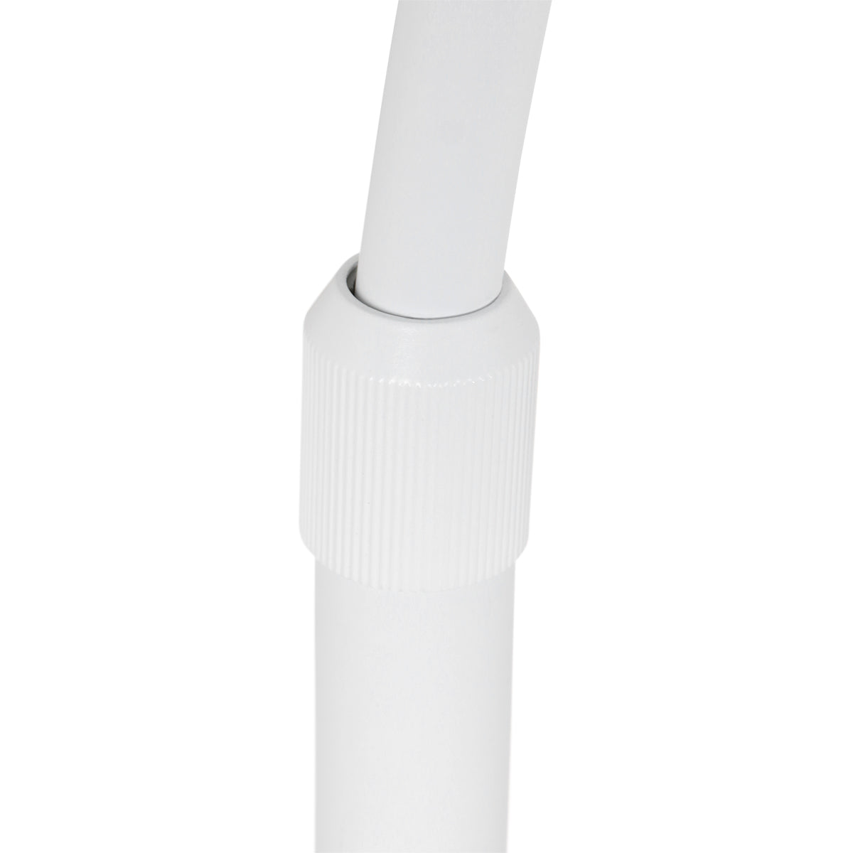 Sparkled Light 4341W arched floor lamp – white frame with cork lampshade Ø40 cm