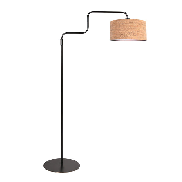 Bloeba 4347ZW floor lamp with cork lampshade for a warm atmosphere