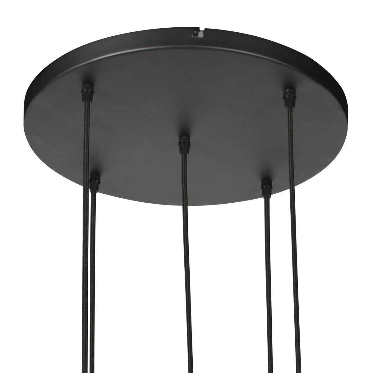 HaloSwap 4383ZW – black pendant light with amber glass and warm highlights