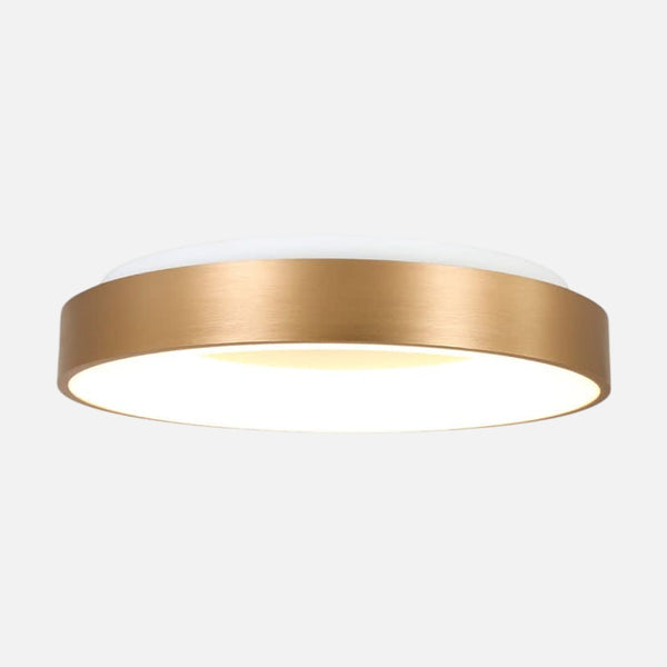Gold round LED ceiling light, 38 cm designer ring for living room | Ringlede