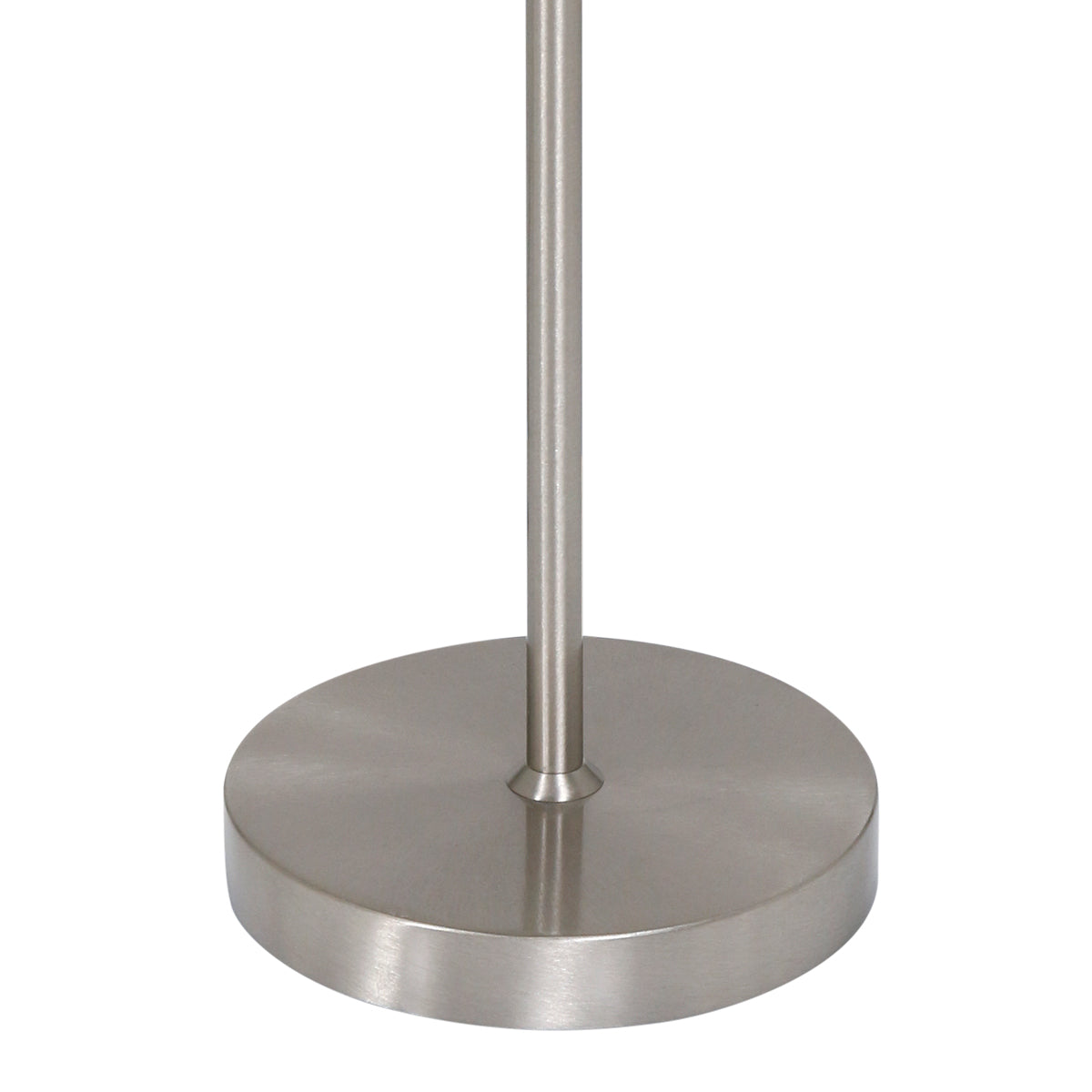 Noor 4413ST table lamp – brushed steel with gold velvet lampshade