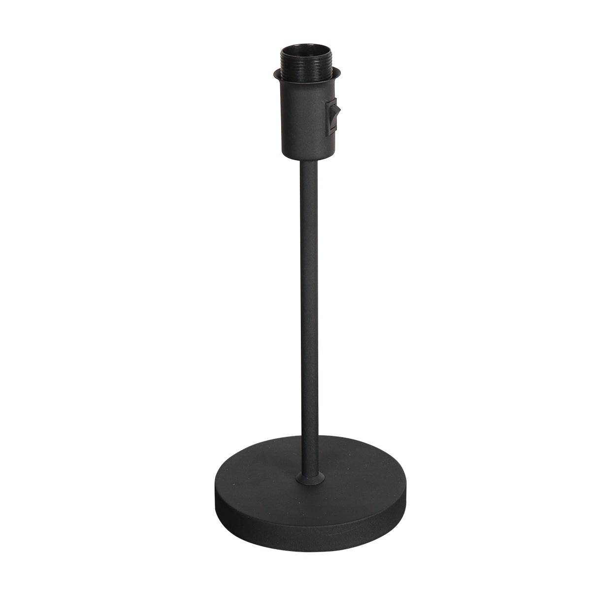 Noor 4420ZW table lamp – black steel with natural bamboo lampshade
