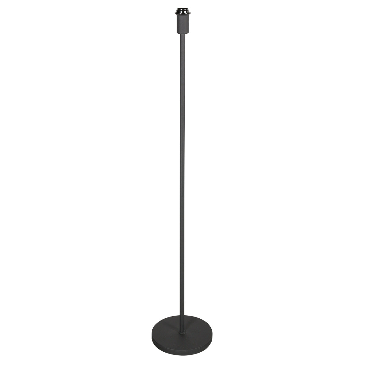 Noor 4436ZW floor lamp – black frame with black linen lampshade
