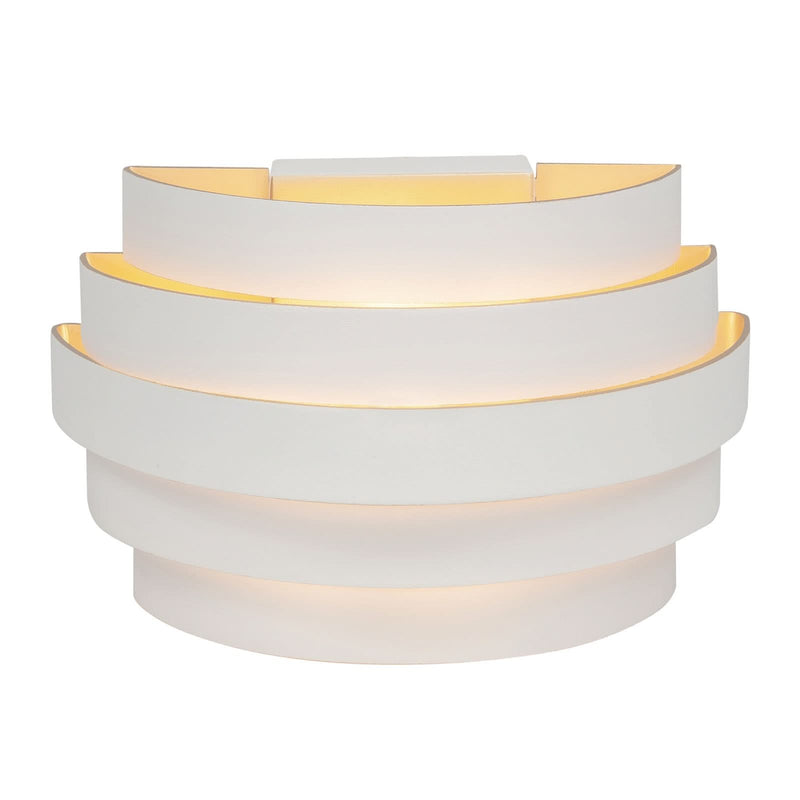 Applique murale Scudo en aluminium, blanc, hauteur 10,5 cm