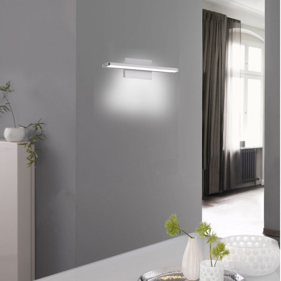 Applique murale LED Pare TW en métal, nickel mat, hauteur 10 cm, 14 W