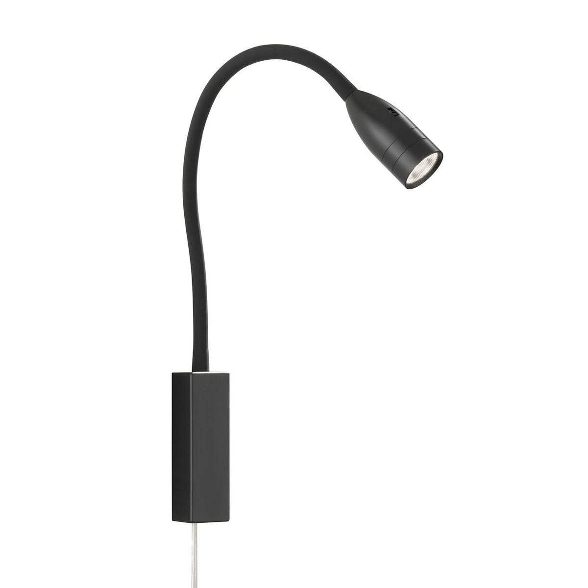 Applique murale LED Sten en métal, noir mat
